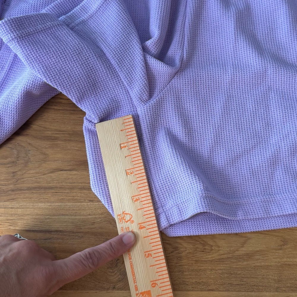 Tommy John Lounge Shorts Women’s Small Lilac Purple Waffle Tie 4.5” Inseam - Picture 8 of 8